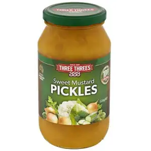 Sweet Mustard Pickles - Three Threes