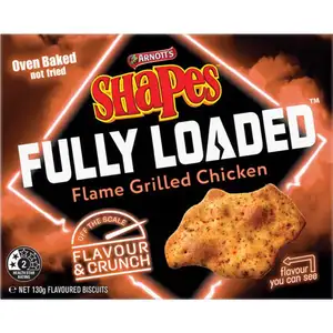 Shapes Fully Loaded Flame Grilled Chicken - Arnott's