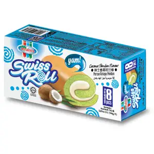Swiss Roll Coconut Pandan Flavor - Jeram's