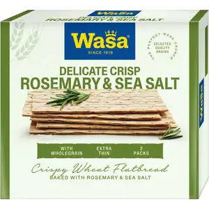 Rosemary & Sea Salt Crispy Wheat Flatbread - Wasa