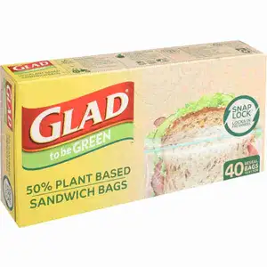 50% Plant Based Sandwich Bags - Glad
