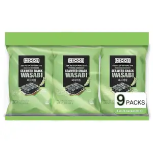 Roasted Seasoned Seaweed Wasabi - Nicos