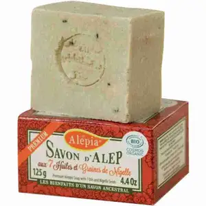 Premium Aleppo Soap with 7 Oils and Nigella Seeds - Alépia