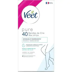 Legs and Body Pure Wax Strip for Sensitive Skin - Veet