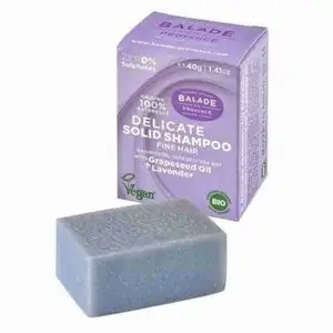 Delicate Solid Shampoo Fine Hair with Grapeseed Oil & Lavender - Balade en Provence