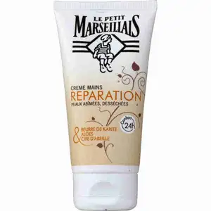 Shea Butter, Aloe Vera and Beeswax Hand Cream for Damaged, Dry Skin - Le Petit Marseillais