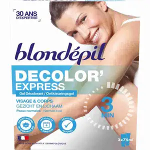 Decolor Express Facial & Body Bleaching Gel for Normal Skin - Blondépil