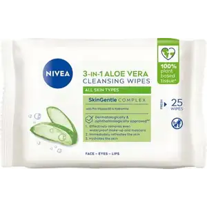 Face & Eye Wipes Remove Make Up with Organic Aloe Vera - Nivea