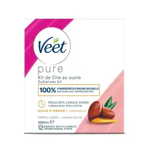 Argan Oil Pure Sugar Wax Kit for Body and Face - Veet