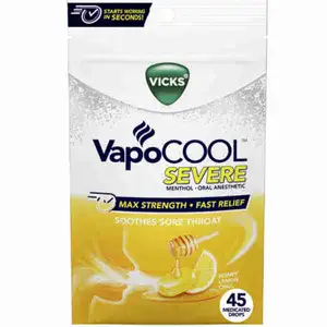 VapoCool Honey Lemon Chill Medicated Drops - Vicks