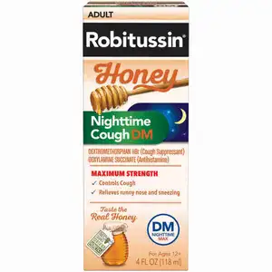 Adult Nighttime Cough DM Max Honey Flavor - Robitussin
