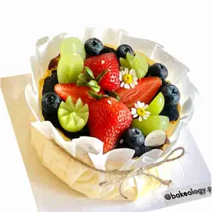 5inch Burnt Basque Cheesecake (Fruit Chocolate Topping) - Bakeology