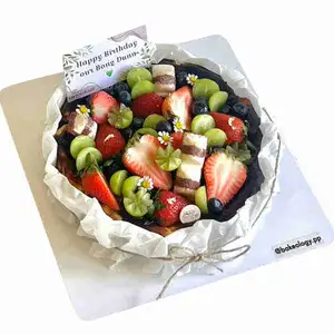 8inch Burnt Basque Cheesecake (Fruit Chocolate Topping) - Bakeology