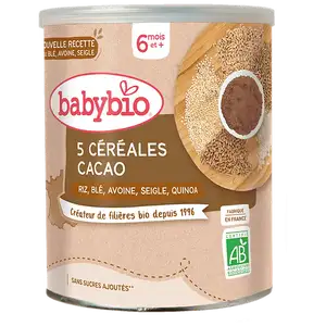 5 Cereals with Cacao from 6months - Babybio