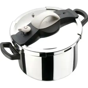 Stainless Steel Pressure Cooker (Gray Bakelite Handle) - Sitram