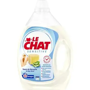 Marseille Soap & Aloe Vera Liquid Laundry Detergent for Senstive Skin - Le Chat