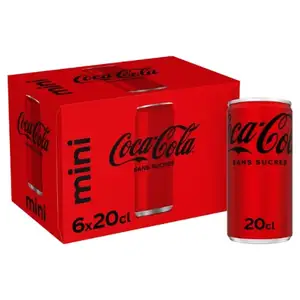 Mini Coca Cola Zero Can 20cl Pack X6 - Coca-Cola