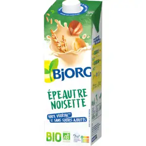 Organic Spelt Hazelnut Milk No Sugar Added - Bjorg