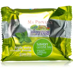 Marseille Soap Green Clay, Mint - Ma Provence