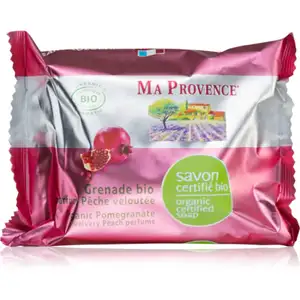 Marseille Soap Organic Pomegranate, Velvety Peach - Ma Provence