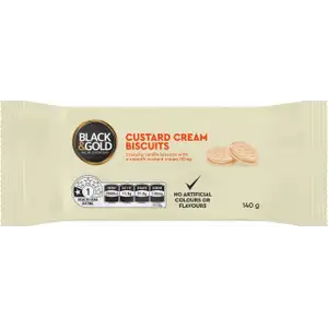 Custard Cream Biscuits - Black & Gold