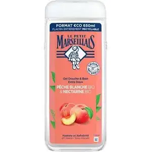 Extra Gentle Shower & Bath Gel Organic White Peach & Organic Nectarine - Le Petit Marseillais