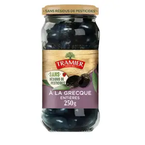 Whole Greek Black Olives - Tramier