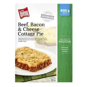 Beef Bacon & Cheese Cottage Pie - OnTheMenu