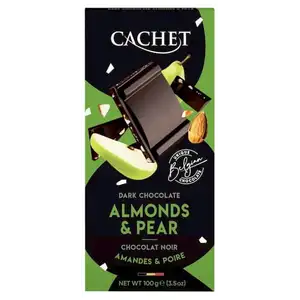 Almond & Pear Dark Chocolate - Cachet