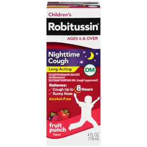 Nighttime Cough Long-Acting DM Fruit Punch Flavor - Robitussin