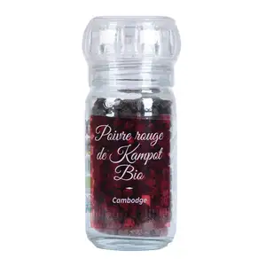 Organic Red Kampot Pepper PGI in Mill - Khla