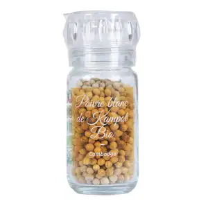 Organic White Kampot Pepper PGI in Mill - Khla