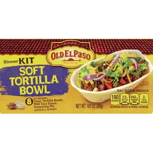 Dinner Kit Soft Tortilla Bowl - Old El Paso