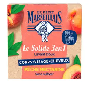 Le Solide 3in1 Gentle Cleanser Peach Nectarine - Le Petit Marseillais - Le Petit Marseillais