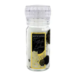 White Sicily Salt with Summer Truffle in Grinder - Giuliano Tartufi
