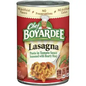 Lasagna Pasta in Tomato Sauce Seasoned with Hearty Meat - Chef Boyardee