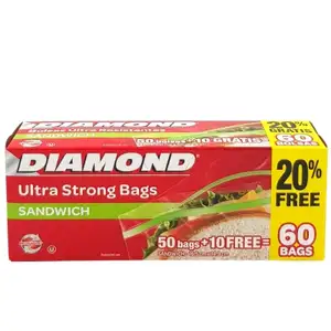 Ultra Strong Storage Sandwich Bags - Diamond
