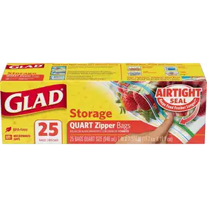 Storage Quart Zipper Bags - Glad