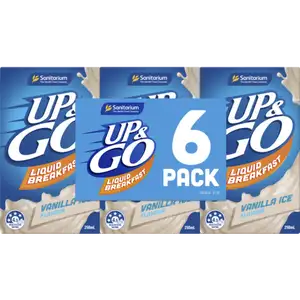 Up & Go Liquid Breakfast Vanilla Ice Flavour - Sanitarium