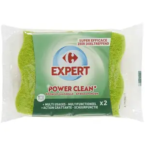 Power Clean Muti-Usages Sponge x2 - Carrefour