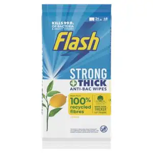 Strong Thick Cleaning Wipes Lemon  - Flash