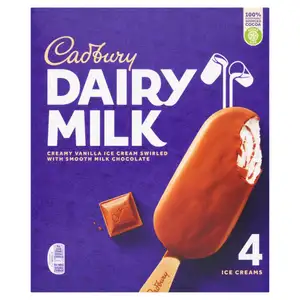 Dairy Milk Creamy Vanilla Ice Cream Swirled with Smooth Milk Chocolate - Cadbury