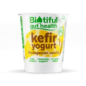 Madagascan Vanilla Kefir Yogurt No Sugar Added - Biotiful Gut Health