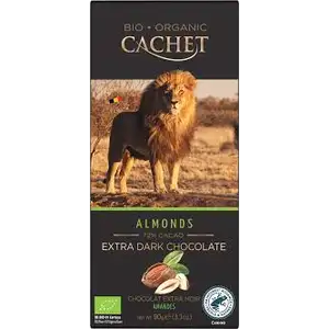 Organic Extra Dark 72% Chocolate Almonds - Cachet