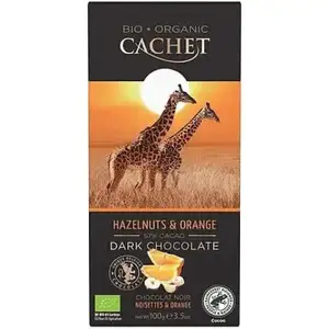 Organic Dark Chocolate 55%  Orange & Hazelnuts - Cachet