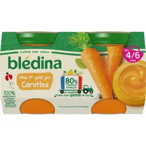 Baby Food Jars from 4-6 Months, Carrots - Blédina