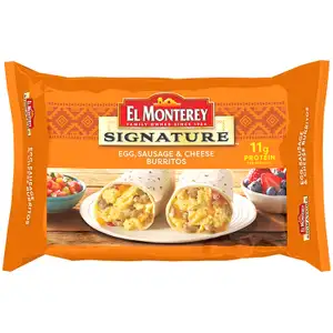 Egg Sausage Cheese Burritos  - El Monterey