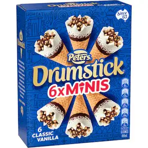 Minis Drumstick Classic Vanilla - Peters
