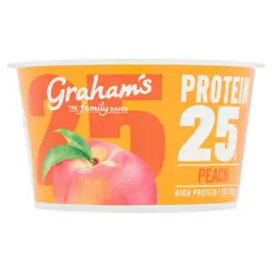 Peach Fat Free Protein Yogurt - Graham's