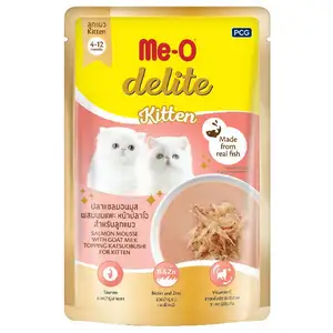 Delite Kitten Salmon Mousse with Goat Milk Topping Katsuobushi Pouch - Me-O